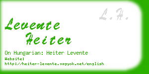 levente heiter business card